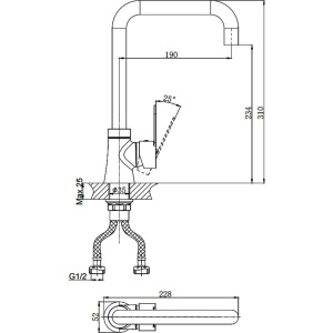Смеситель для кухни Rush Tenerife TE2835-23