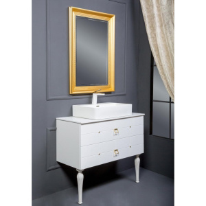 Тумба с раковиной Armadi Art Vallessi Avangarde Piazza 100 белая, с накладной раковиной