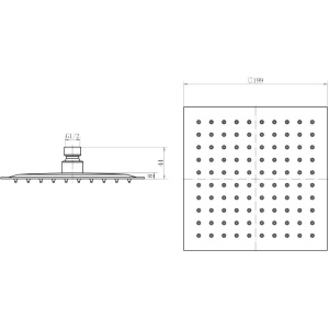 Верхний душ Fashun A022 сатин