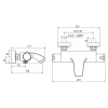 Термостатический смеситель Ravak Termo 200 TE 082.00/150 для ванны с душем