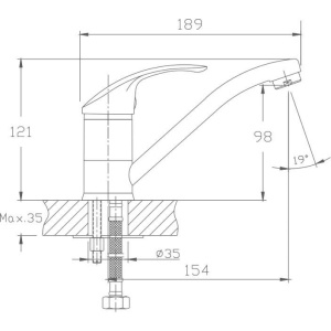 Смеситель для кухни Haiba HB36 HB4536