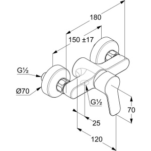 Купить Смеситель для душа Kludi Pure&Easy 378410565 в Москве с доставкой Смеситель для душа Kludi Pure&Easy 378410565