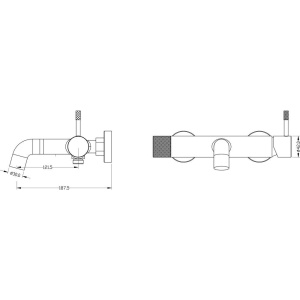 Смеситель для ванны с душем Boheme Uno 463-MG matt gold