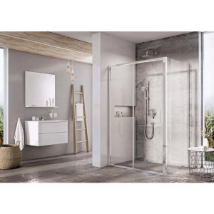 Боковая стенка Ravak Blix Slim BLSPS-90 X9BM70C00Z1 90х195 профиль блестящий/стекло Transparent