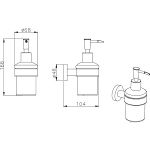 Дозатор Акватек Вега AQ4005CR хром