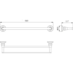 Полотенцедержатель Rush Corsica CO42532 двойной
