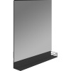 Зеркало STWORKI Нюборг 70 с полкой, черное, прямоугольное, в стиле лофт, настенное