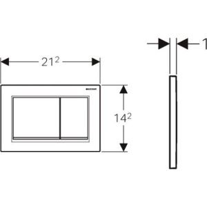 Кнопка смыва Geberit Omega 30 115.080.KH.1 хром, матовый хром