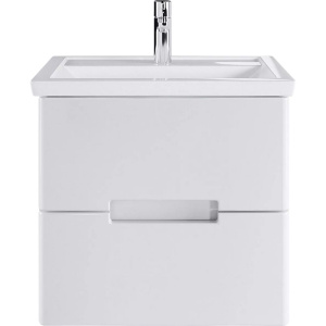 Купить Тумба с раковиной SanStar Ориана 50 подвесная, белая, раковина Kirovit Фостер 50 в Москве с доставкой Тумба с раковиной SanStar Ориана 50 подвесная, белая, раковина Kirovit Фостер 50