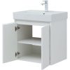 Тумба с раковиной Aquanet Nova Lite 60 белый глянец, с дверками