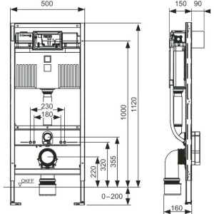 Система инсталляции для унитазов TECE Profil 9300379