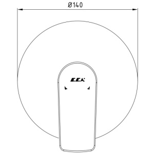 Смеситель для душа E.C.A. LIA 102167120EX-Y (внешняя часть)