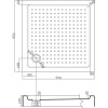 Поддон для душа Cezares Tray TRAY-A-A-95-15-W 95x95, с сифоном