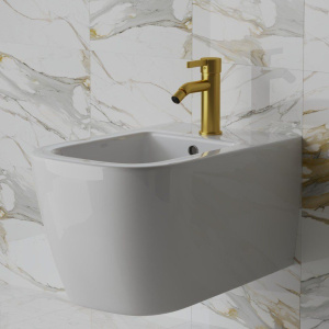 Смеситель для биде Paini Brera 74PJ304 брашированное золото