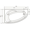 Акриловая ванна STWORKI Молде L 170x100 см, угловая, с каркасом, асимметричная