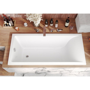 Ванна из искусственного камня Marmo Bagno Алесса 170x80 см, с ножками