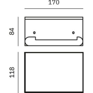 Держатель туалетной бумаги Nofer Capri 16228.N черный, с полкой для телефона + Салфетки Nofer OC-1-33 100 шт