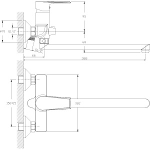 Универсальный смеситель Rossinka RS28 -33
