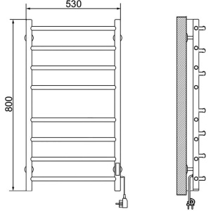 Полотенцесушитель электрический Ника Way 3 80/50, матовый белый RAL9016