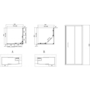 Душевой уголок BelBagno Uno 195 A 2 80 C Cr стекло прозрачное