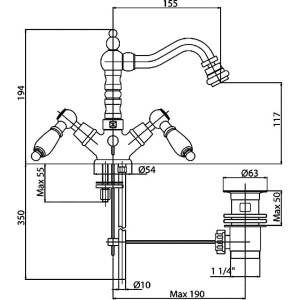 Смеситель для биде Cezares First FIRST-BS2-01-Bi