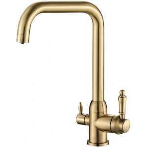 Комплект Мойка кухонная Steel Hammer SH 7851-R BRONZE бронза + Смеситель SH 725 BRONZE