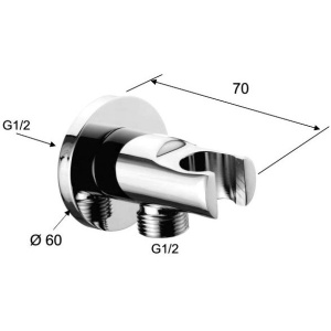 Шланговое подключение Remer SS337M с держателем для душа