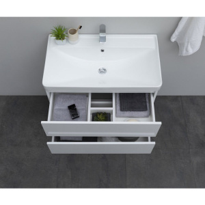 Тумба с раковиной Aquanet Вега 80 подвесная