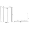Душевой уголок Vincea Dice VSR-4D8012CLB 120х80 см, профиль черный