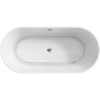 Акриловая ванна BelBagno BB705-1800-800 180x80 см, отдельностоящая, овальная, с ножками, со сливом-переливом, с донным клапаном