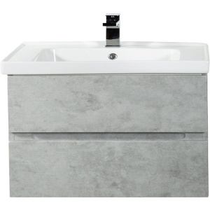 Тумба с раковиной Art&Max Techno подвесная, 90, бетон лофт натуральный