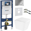 Комплект Унитаз подвесной BelBagno Due + Крепления Geberit Duofix 111.815.00.1 к стене + Шумоизоляция + Инсталляция UP 320 111.300.00.5 + Кнопка Sigma 01 115.770.21.5 хром