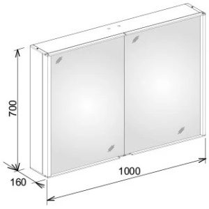 Зеркальный шкаф Keuco Royal Match 100 12803171301 белый