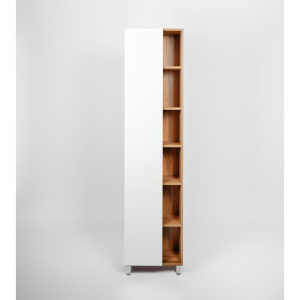 Шкаф-пенал VIANT Бостон напольный, дуб вотан, белый