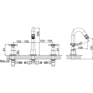 Смеситель для раковины D&K Hessen Goethe DA1384141