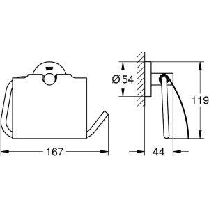 Держатель туалетной бумаги Grohe Essentials 40367001, хром