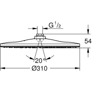 Верхний душ Grohe Rainshower 26561000 хром