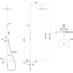 Купить Душевая стойка WHITECROSS Y Y1234CR хром в Москве с доставкой Душевая стойка WHITECROSS Y Y1234CR хром