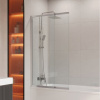 Шторка на ванну Cezares Slider VF-11-90/150-C-Cr стекло прозрачное
