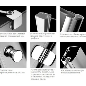 Душевой уголок Radaway Torrenta PDD 80 стекло графит