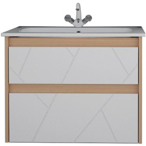 Купить Тумба с раковиной ASB-Mebel Диана 75 белый глянец в Москве с доставкой Тумба с раковиной ASB-Mebel Диана 75 белый глянец