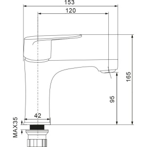 Смеситель для раковины WesnaArt Nova NOV03-210 черный