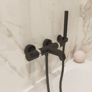 Термостатический смеситель Hansgrohe Ecostat Comfort 13114670 для ванны с душем, матовый черный