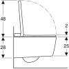 Унитаз подвесной с сиденьем микролифт Geberit AquaClean 146.224.21.1 безободковый