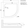 Поддон для душа Niagara Nova 90901RUS 90x90 см, четверть круга