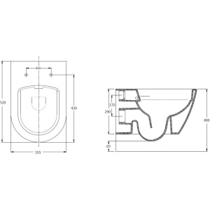 Унитаз подвесной Serel Saphire SP26SL с микролифтом