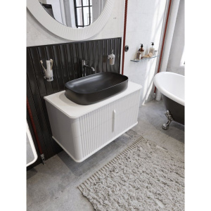 Тумба с раковиной STWORKI Молде, 95 белая