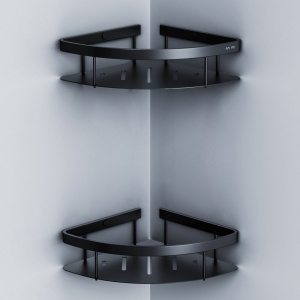 Полка AM.PM Sense L A7454222 угловая, черная, 2 шт.