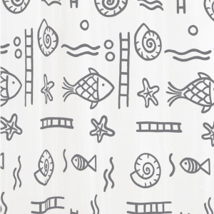 Штора для ванной Ridder Neptun 46417 серая, 240x180