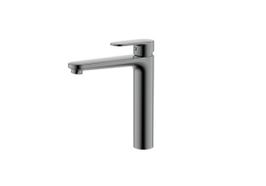 Смеситель для раковины 190 без донного клапана Aquatek AQ1804BGM Ника, оружейная сталь